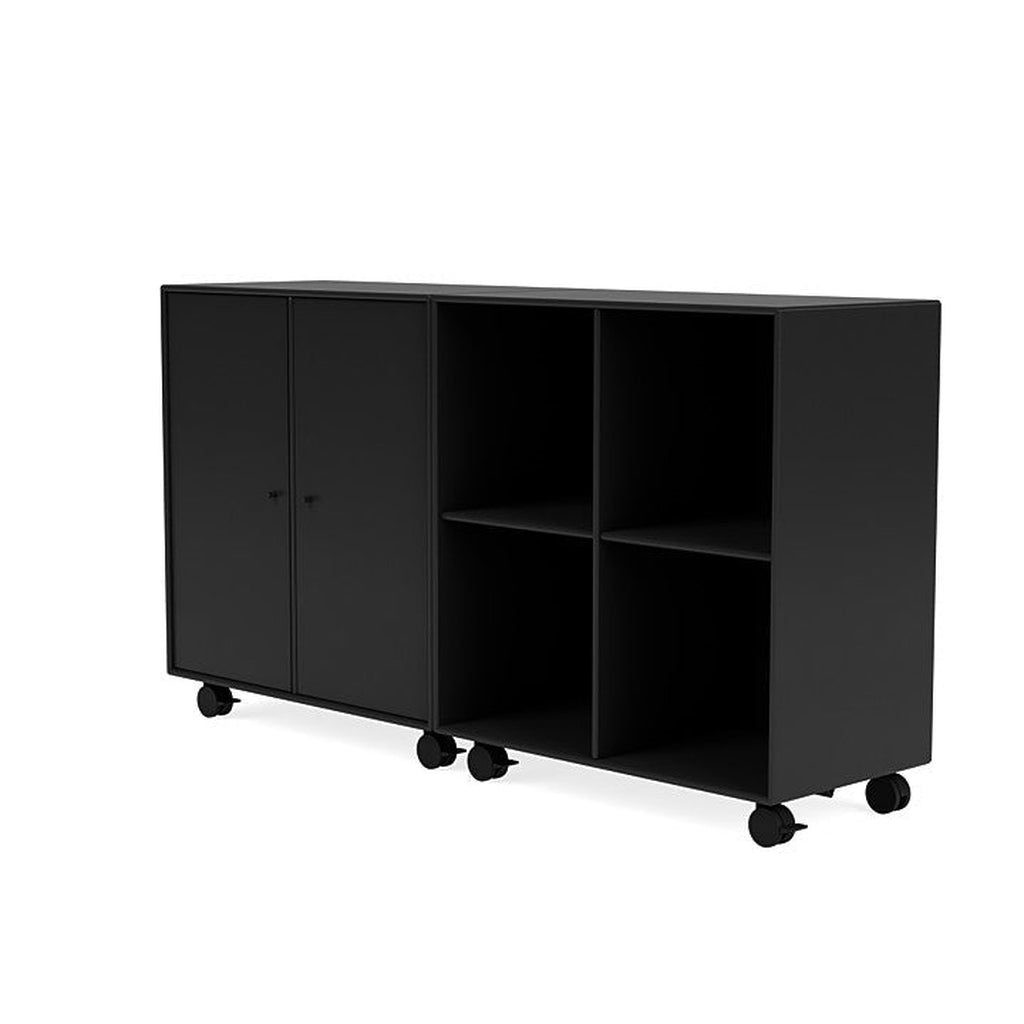 Montana Paar klassisches Sideboard mit Castors, schwarz