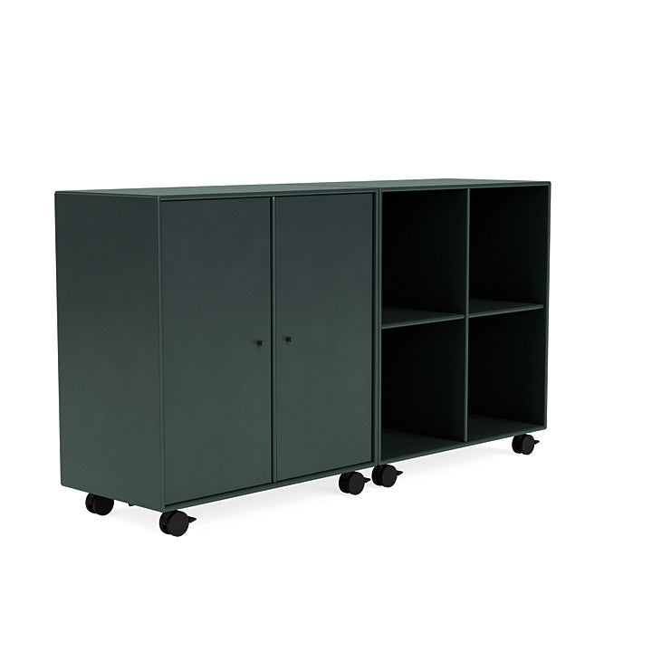 Montana Pair Classic Bookboard With Castors, Black Jade