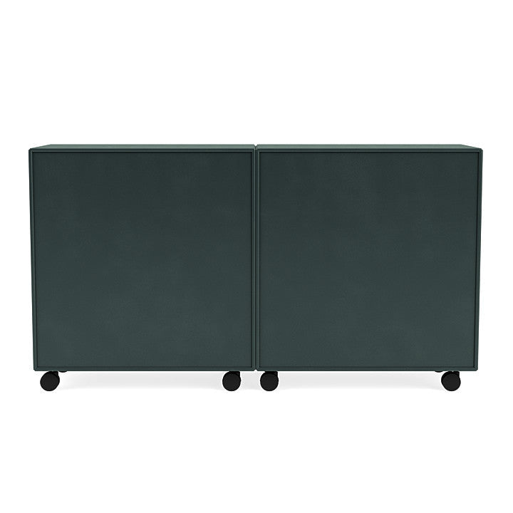 Montana Pair Classic Bookboard With Castors, Black Jade