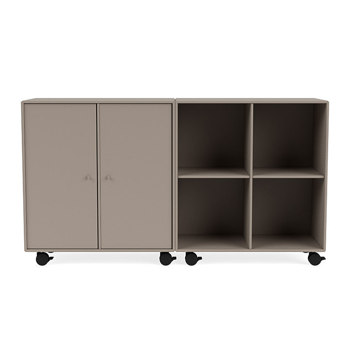 Montana Paar klassisches Sideboard mit Castors, Trüffelgrau