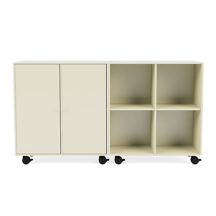 Coppia Montana Classic Sideboard con Castors, Vanilla White