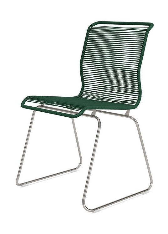 Montana Panton One Dining Chair, Holmes Green/Stainless Steel