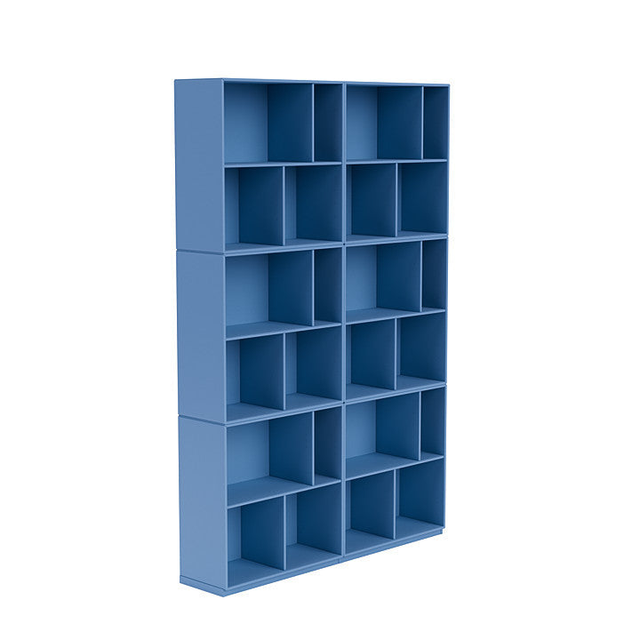 Montana Lesen Sie ein geräumiges Bücherregal mit 3 cm Sockel, Azure Blue