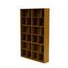 Montana lees de ruime boekenplank met 3 cm plint, ambergeel