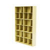 Montana lees de ruime boekenplank met 3 cm plint, kamille geel