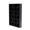 Montana lees de ruime boekenplank met 3 cm plint, carbon black