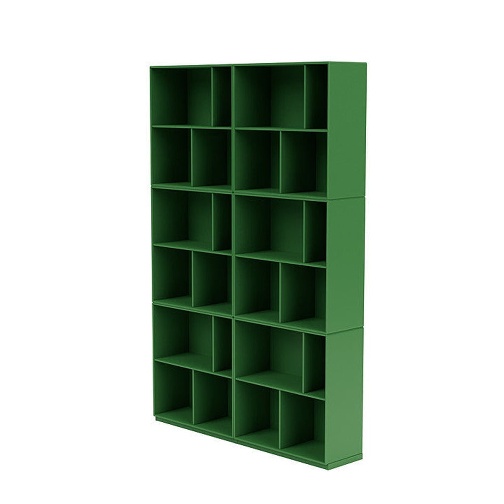 Montana lees de ruime boekenplank met 3 cm plint, Parsley Green