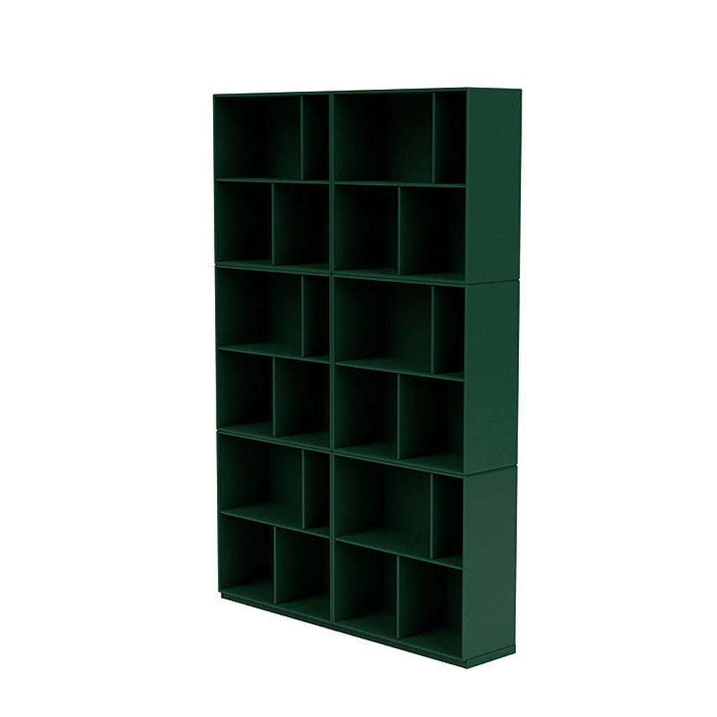 Montana lezen ruime boekenplank met 3 cm plint, Pine Green