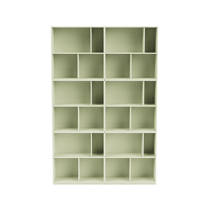 Montana Lesen Sie ein geräumiges Bücherregal mit 3 cm Sockel, Pomelo Green