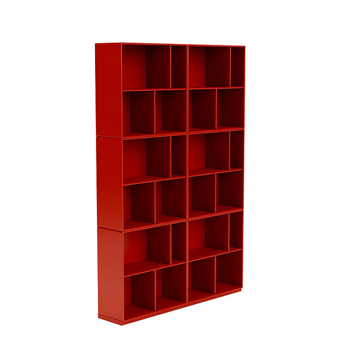 Montana Read Spacious Bookshelf With 3 Cm Plinth, Rosehip Red