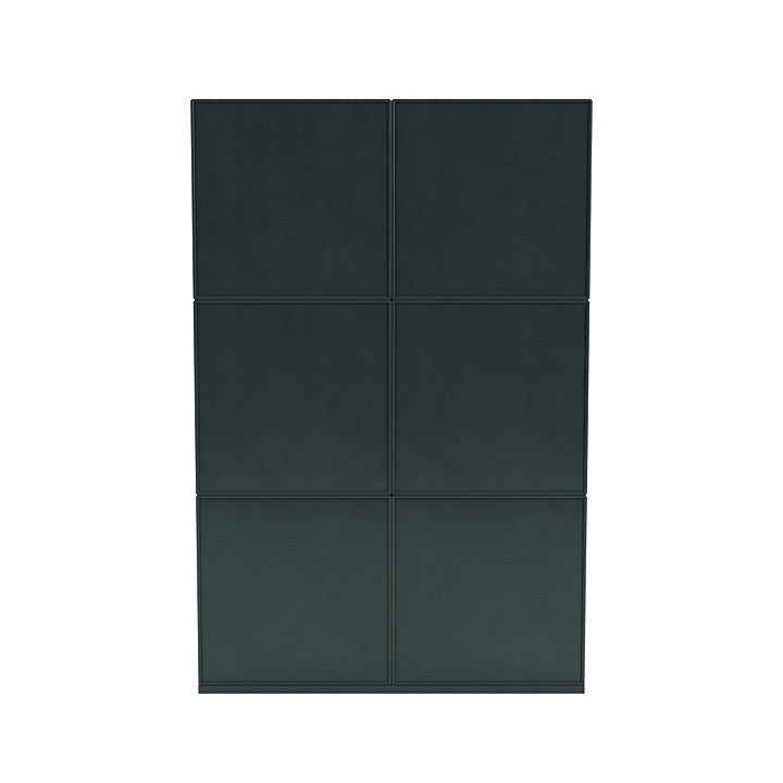 Montana lees de ruime boekenplank met 3 cm plint, zwarte jade