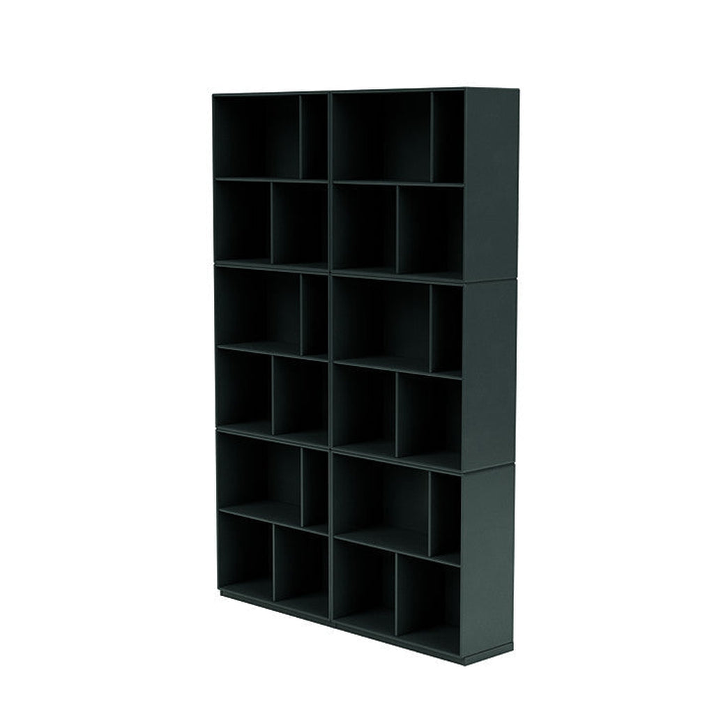 Montana Read Spacious Bookshelf With 3 Cm Plinth, Black Jade