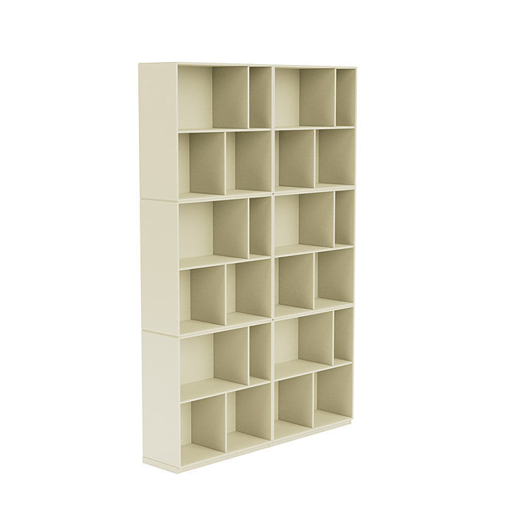 Montana lees de ruime boekenplank met 3 cm plint, vanillewit