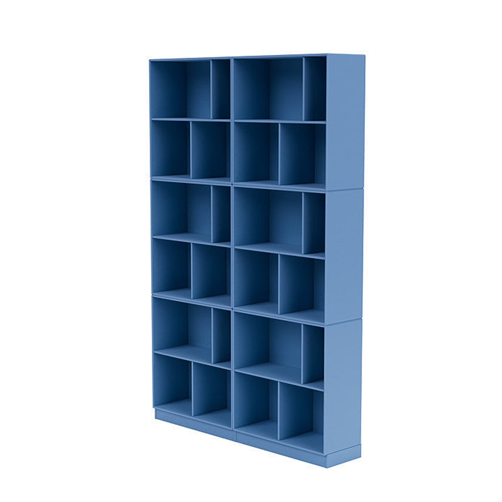 Montana Lesen Sie ein geräumiges Bücherregal mit 7 cm Sockel, Azure Blue