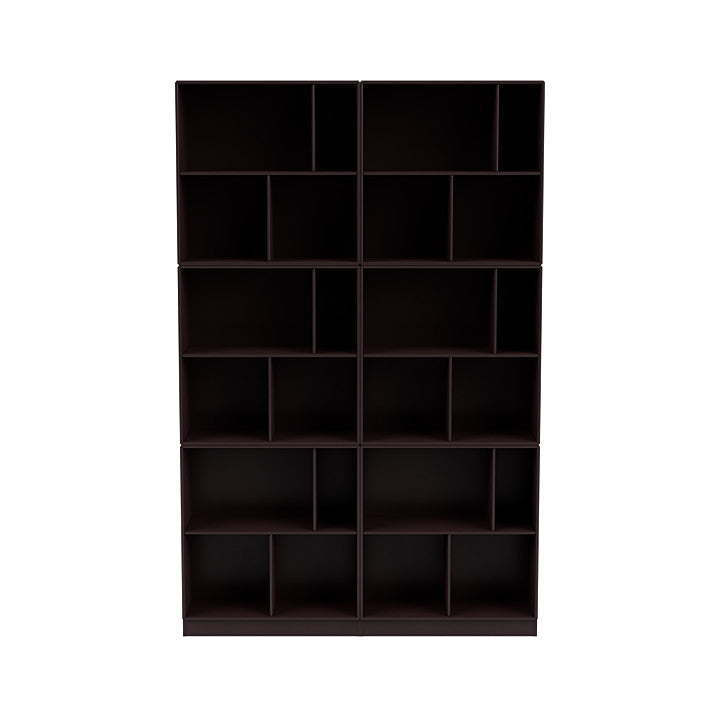 Montana Read Spacious Bookshelf With 7 Cm Plinth, Balsamic Brown