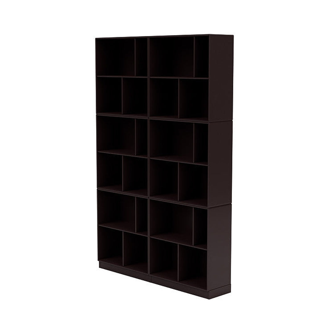 Montana Read Spacious Bookshelf With 7 Cm Plinth, Balsamic Brown