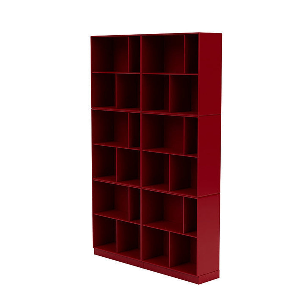 Montana Lesen Sie ein geräumiges Bücherregal mit 7 cm Sockel, Rote Beete rot