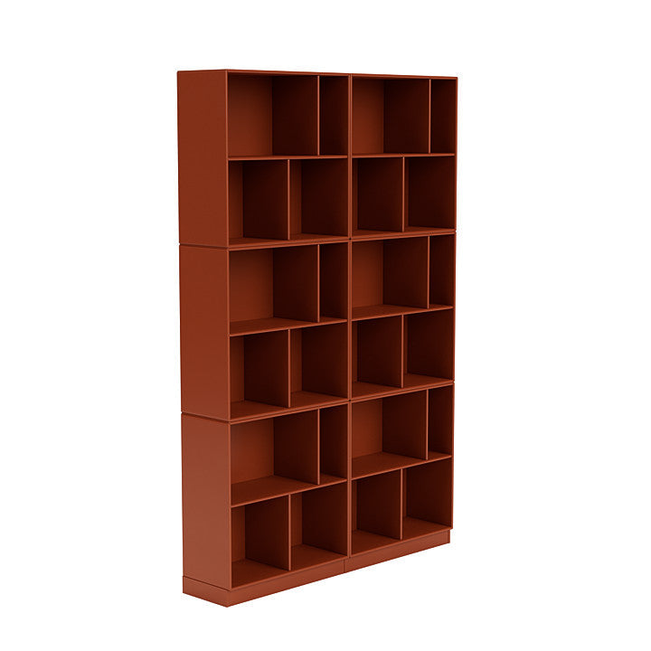 Montana lees de ruime boekenplank met 7 cm plint, Hokkaido Brown