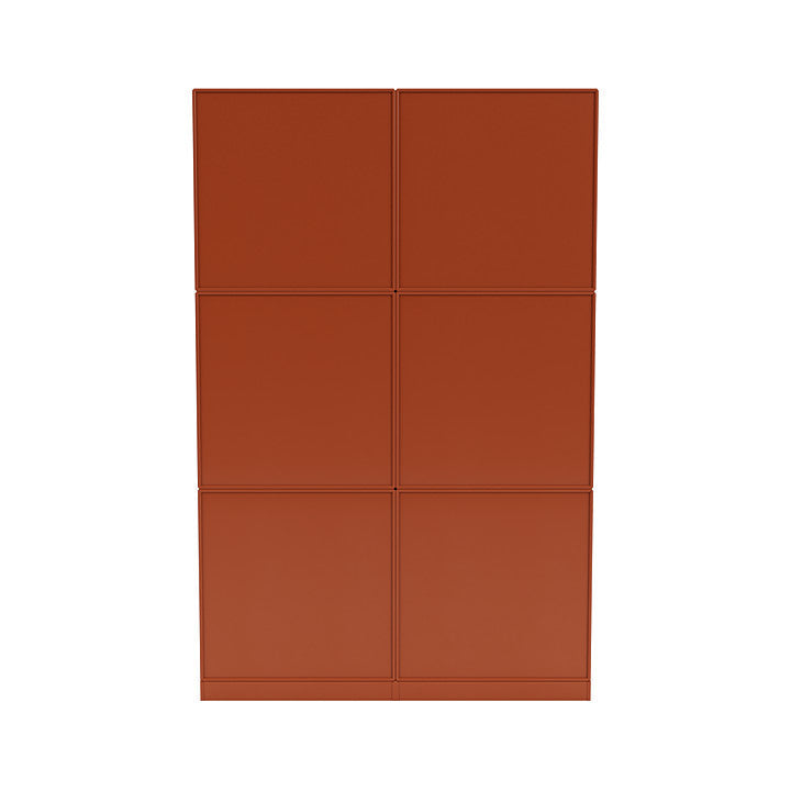 Montana lees de ruime boekenplank met 7 cm plint, Hokkaido Brown