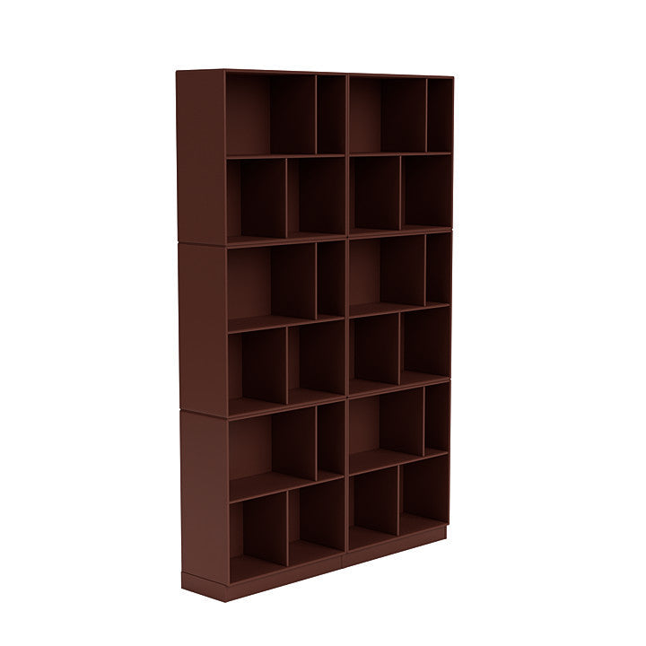 Montana lees de ruime boekenplank met 7 cm plint, masala