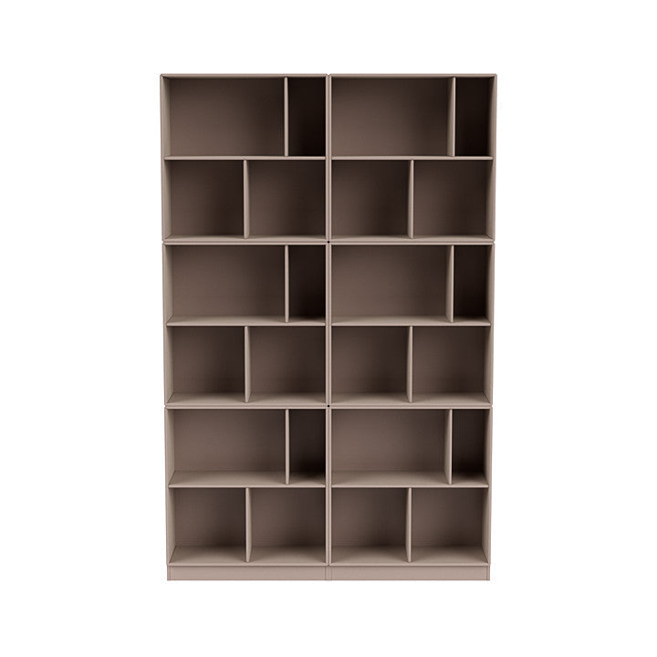 Montana Read Spacious Bookshelf With 7 Cm Plinth, Mushroom Brown