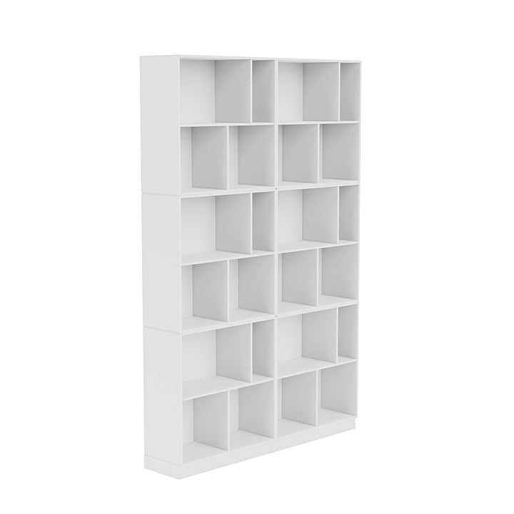 Montana las de ruime boekenplank met 7 cm plint, nieuw wit