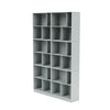 Montana lezen ruime boekenplank met 7 cm plint, oyster grijs