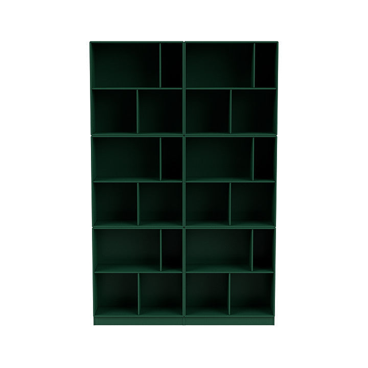 Montana Lire une étagère spacieuse avec du socle de 7 cm, Green de pin