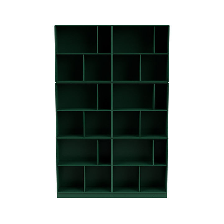 Montana Leggi la spaziosa scaffale con plinth 7 cm, verde pino