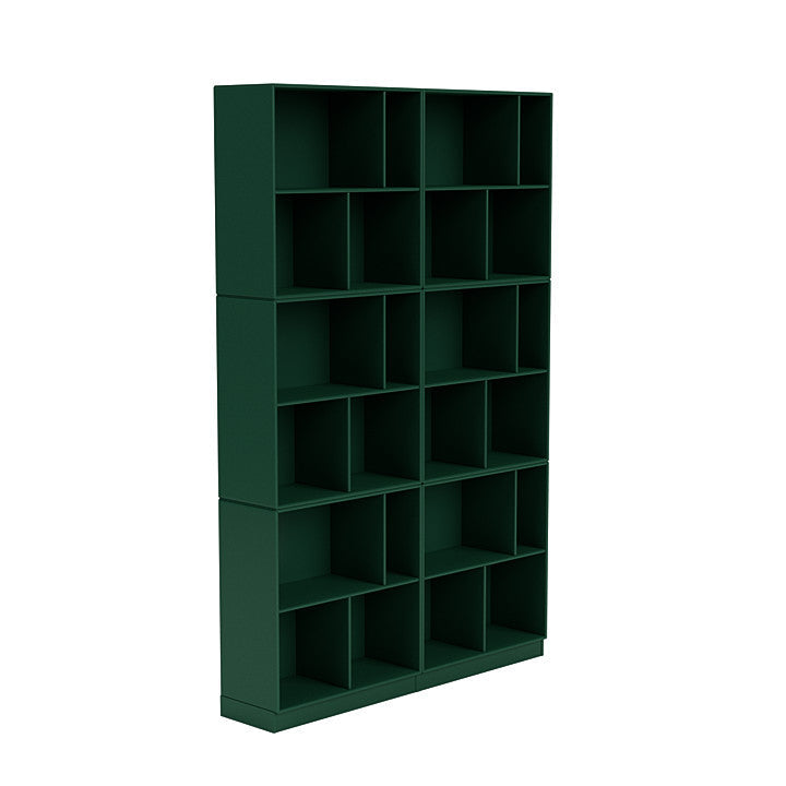 Montana lees de ruime boekenplank met 7 cm plint, Pine Green