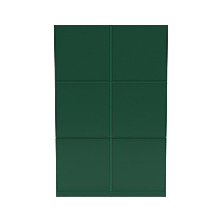 Montana Lire une étagère spacieuse avec du socle de 7 cm, Green de pin