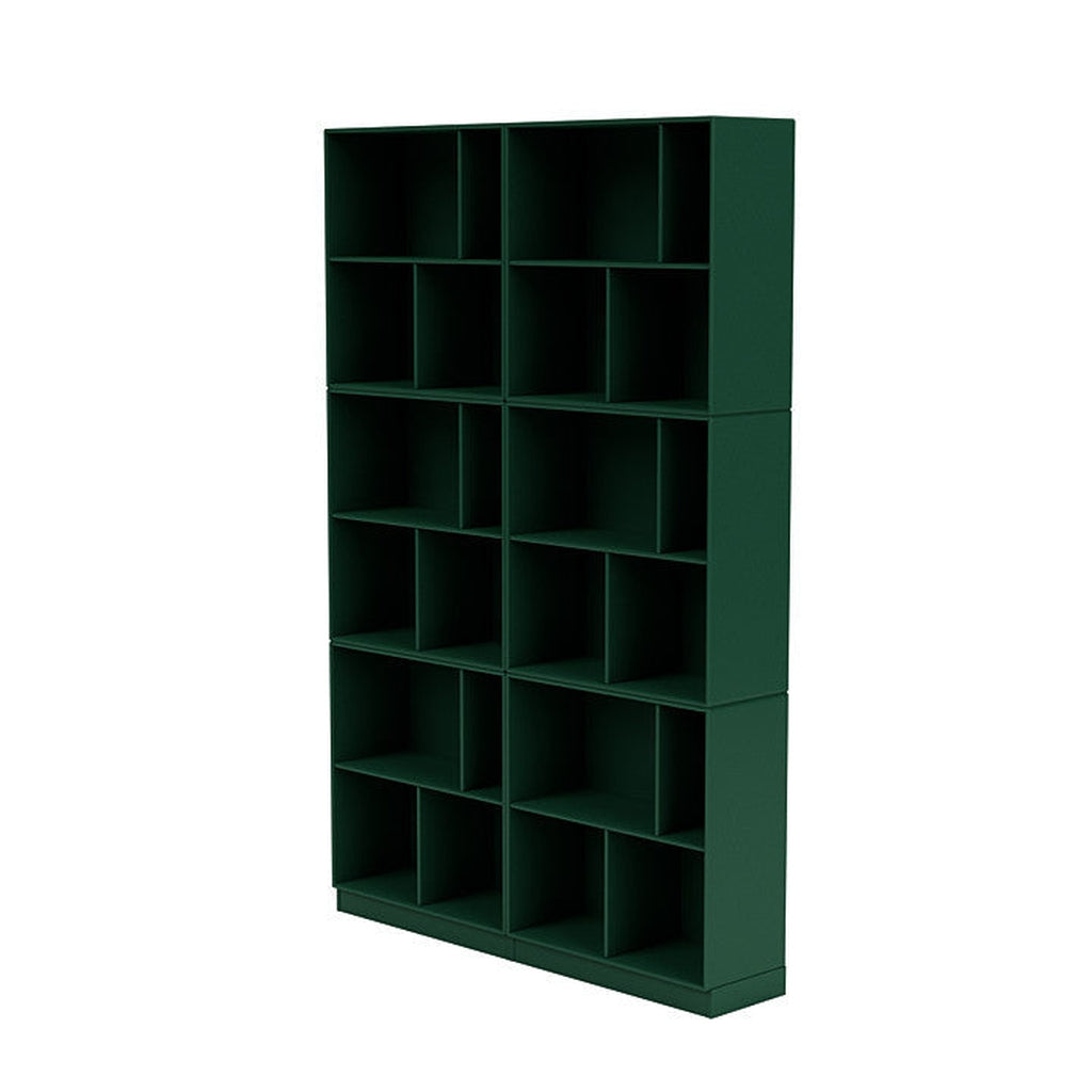 Montana Leggi la spaziosa scaffale con plinth 7 cm, verde pino