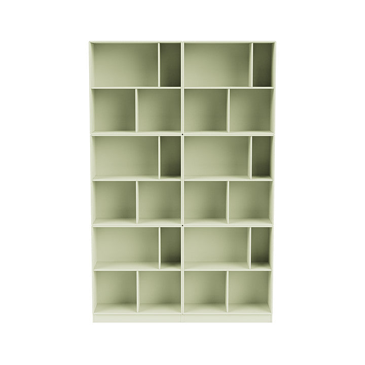 Montana lezen ruime boekenplank met 7 cm plint, Pomelo Green