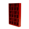 Montana lees de ruime boekenplank met 7 cm plint, rozehip rood