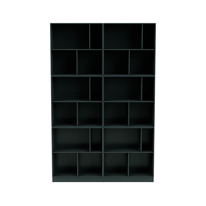 Montana Leggi la spaziosa libreria con plinto da 7 cm, giada nera