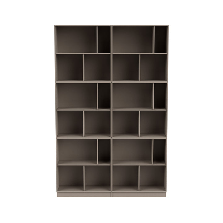Montana Read Spacious Bookshelf With 7 Cm Plinth, Truffle Grey