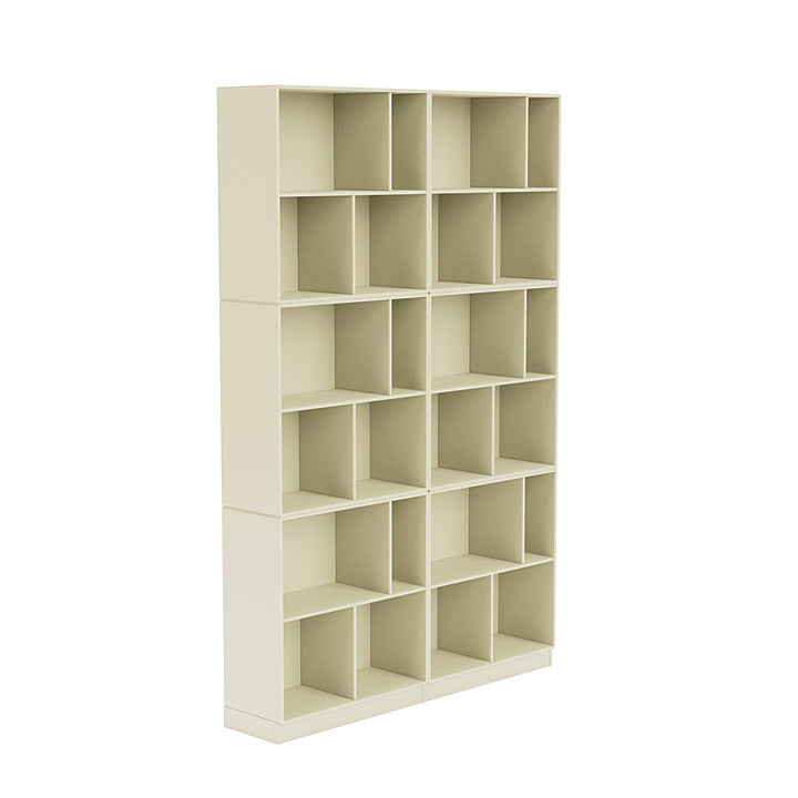 Montana lees de ruime boekenplank met 7 cm plint, vanillewit