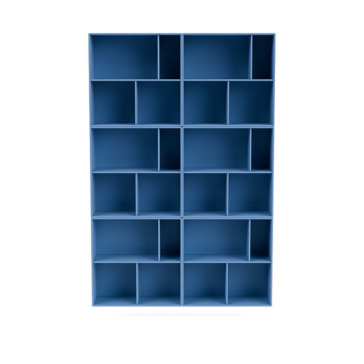 Montana las de ruime boekenplank met ophangrail, Azure Blue