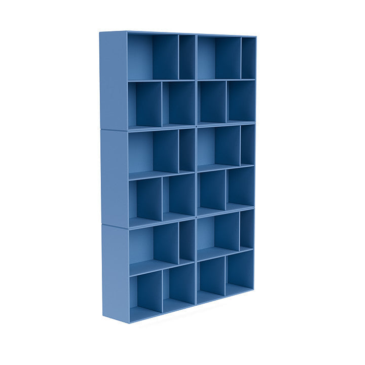 Montana las de ruime boekenplank met ophangrail, Azure Blue