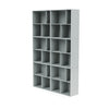 Montana lees de ruime boekenplank met ophangrail, Oyster Gray