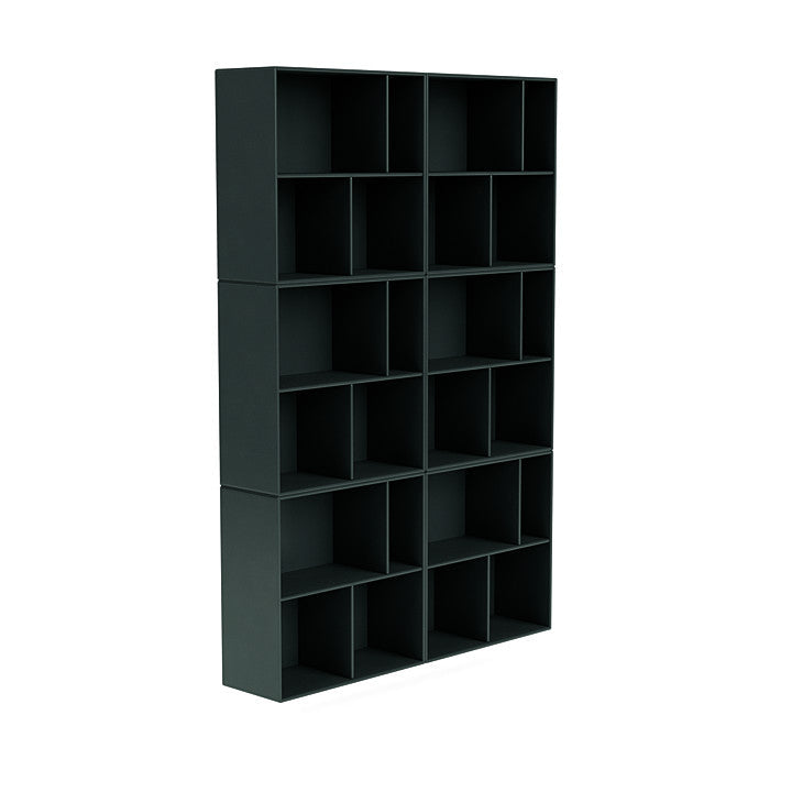 Montana las de ruime boekenplank met ophangrail, Black Jade