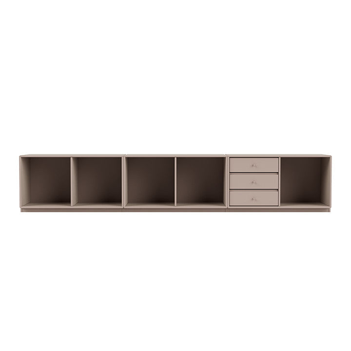 Montana REST -Bank mit 3 cm Sockel, Pilzbraun