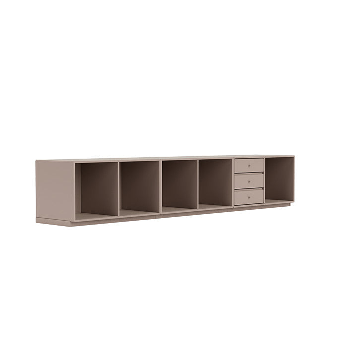 Montana REST -Bank mit 3 cm Sockel, Pilzbraun