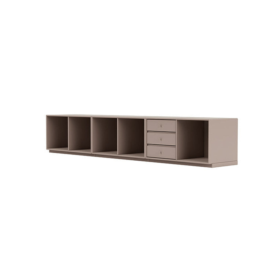 Montana REST -Bank mit 3 cm Sockel, Pilzbraun