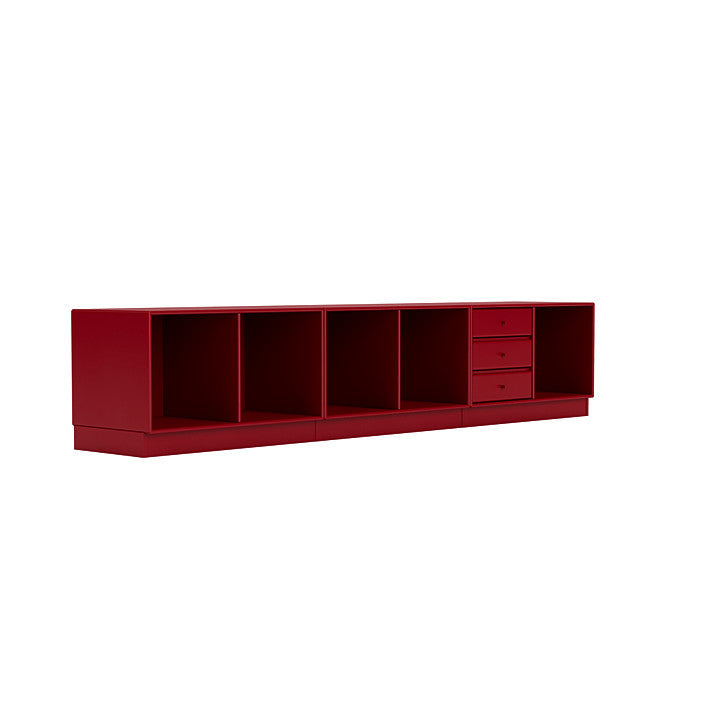 Montana Rest Banc avec du socle de 7 cm, rouge de betterave