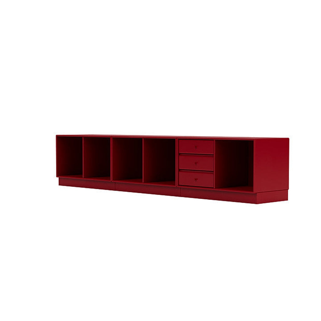 Montana Rest Banc avec du socle de 7 cm, rouge de betterave