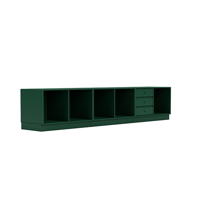 Banco de descanso Montana con zócalo de 7 cm, Pine Green