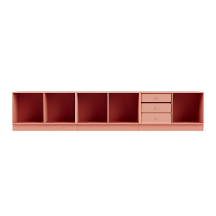 Montana Rest Bench con plinto 7 cm, rosso rabarbaro