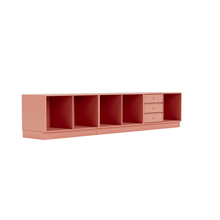 Montana Rest Banc avec du socle de 7 cm, Rhubarbe rouge