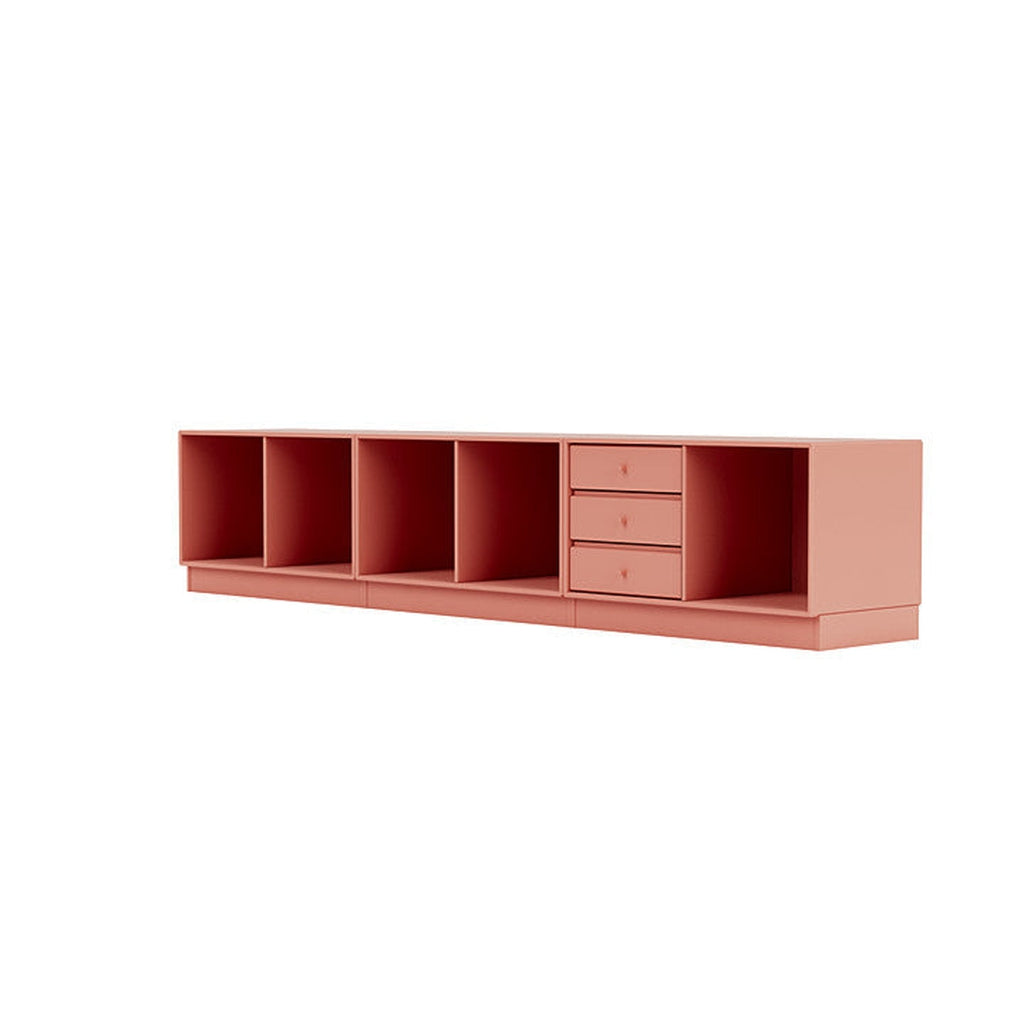 Montana Rest Banc avec du socle de 7 cm, Rhubarbe rouge